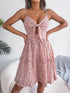 'Elowen' Floral Spaghetti Strap Mini Dress - Celes Fashion